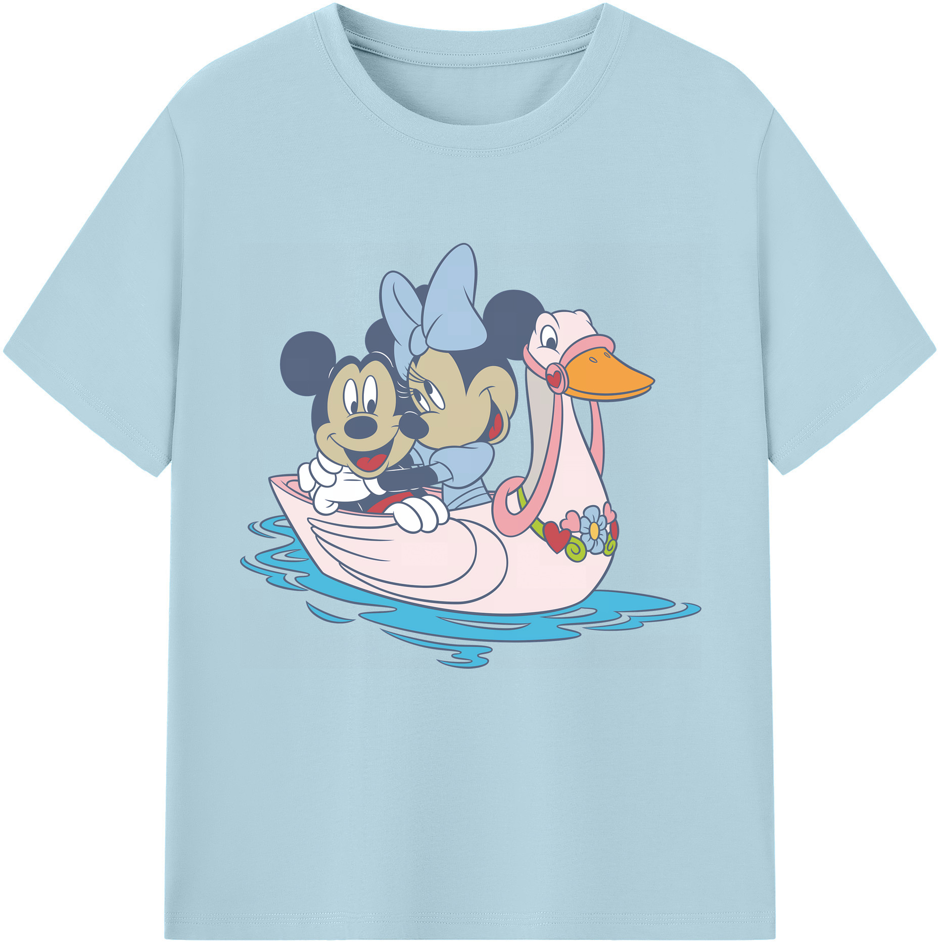 （画像用） ミッキーマウス Mickey Mouse 綿100％半袖Tシャツ（フロントプリント）
